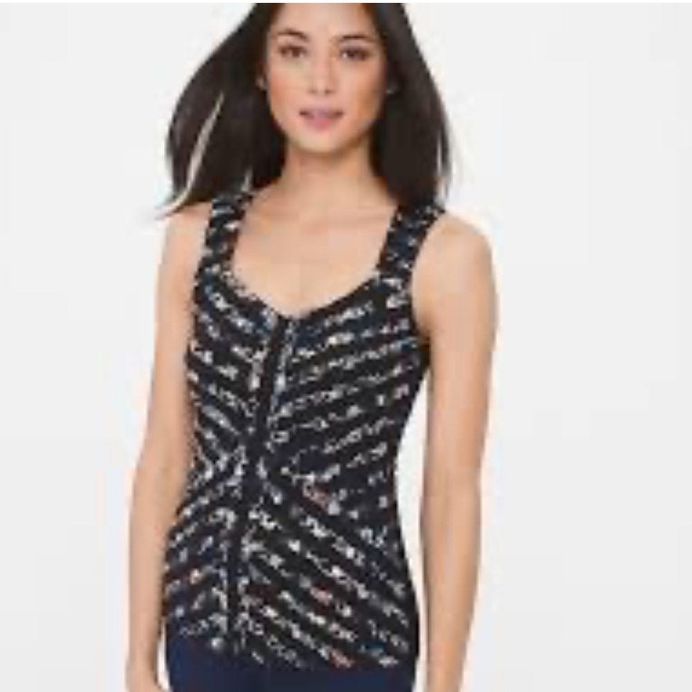 Striped shell top from White House Black Market